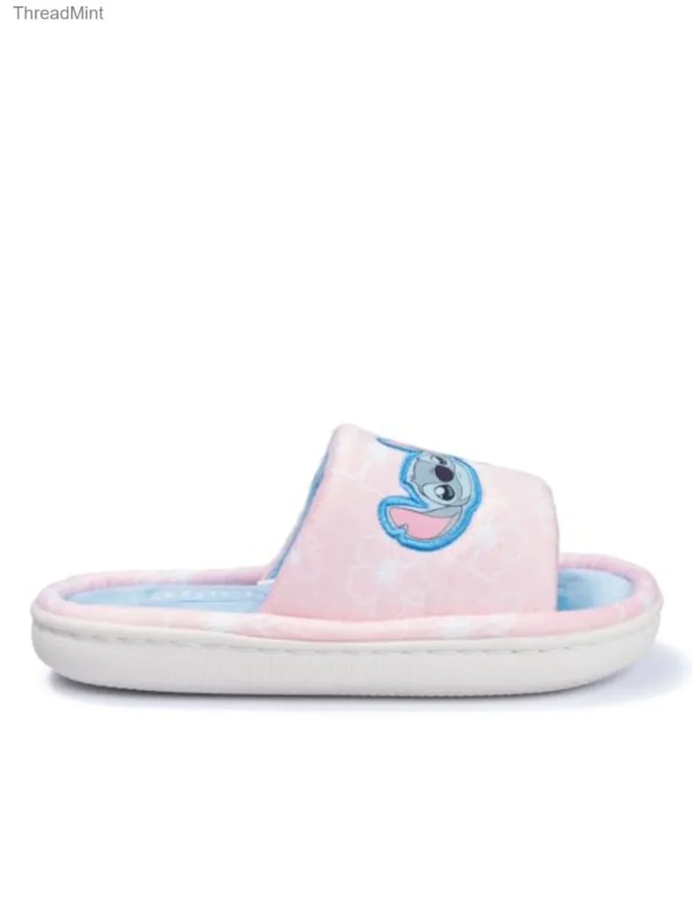 Disney Lilo & Stitch Kids Slipper Slides, Faux Fur Open Toe